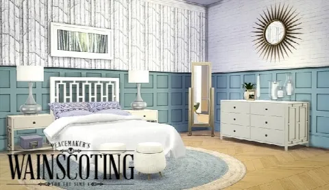 Peacemaker’s 3D Wainscoting by Simsationaldesigns, Sims 4 walls & floors CC – image 3