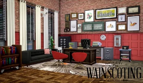 Peacemaker’s 3D Wainscoting by Simsationaldesigns, Sims 4 walls & floors CC – image 4