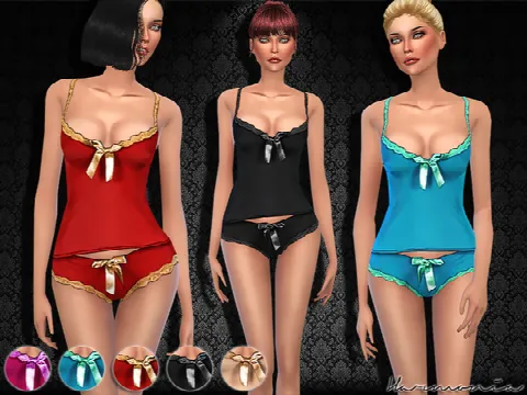 Lace-trim Tank/Hiphugger PJ Set