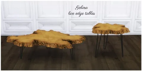 Gelina live edge tables