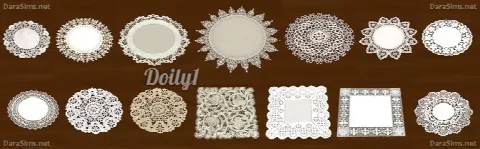 Croched doilies set
