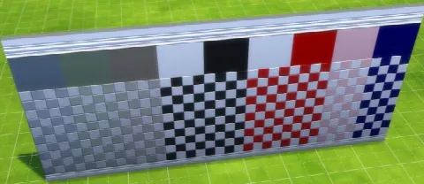 Variations of Basic walls with White Trim with a Checkerboard Backsplash