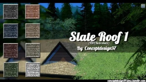 Slate Roof 1 (Retexture) Download here