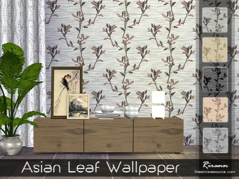 Asian Leaf Wallpaper