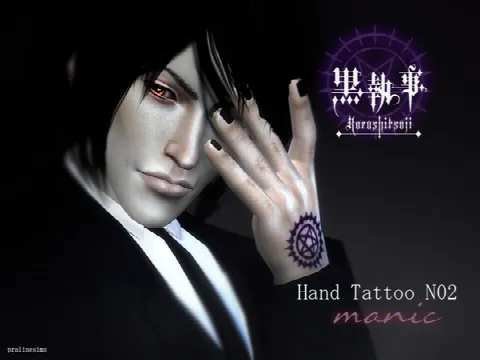 Hand Tattoo MANIC Black Butler