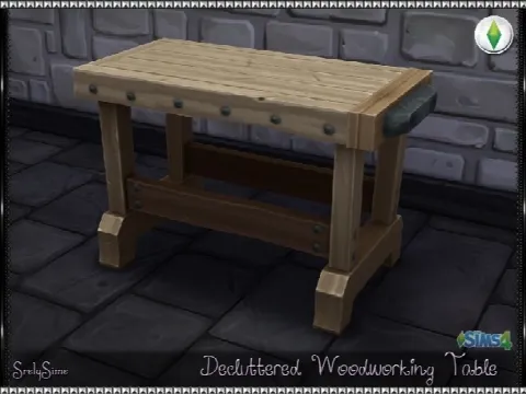 Decluttered Woodworking Table