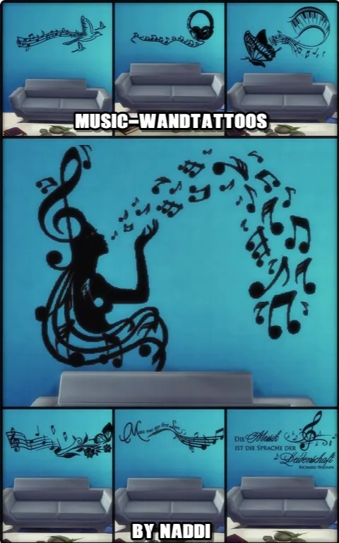 MUSIC wall decals