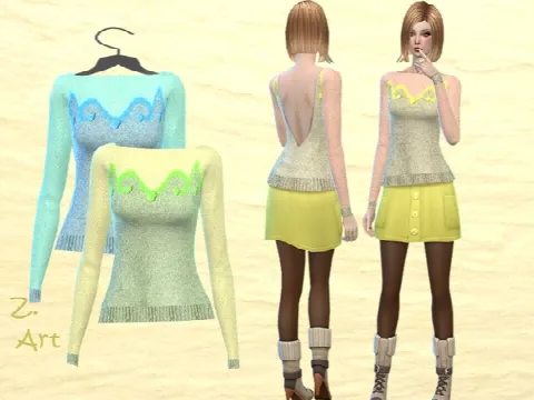 Backless sweater
