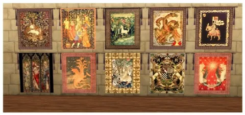 73 Medieval wall tapestries