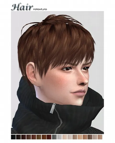 Retexture of ryuffys short layered hair