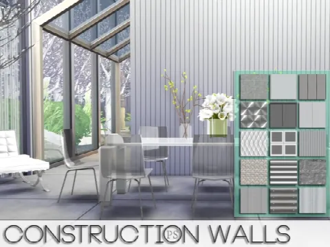 Construction Walls by Pralinesims, Sims 4 walls & floors CC – image 3