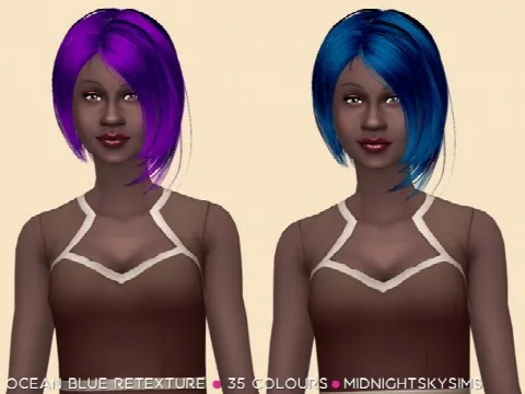 Ocean Blue hair retexture
