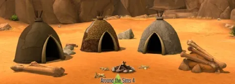 History Challenge CC Prehistoric objects & outfits by Aroundthesims3, Sims 4 decor CC – image 3