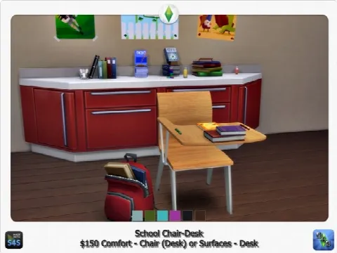 School chair desk