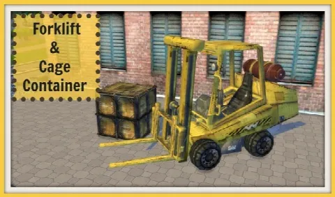 Forklift & Cage Container