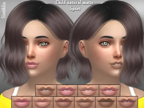 Child natural matte lips