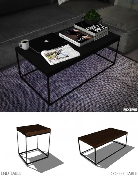 Industrial Coffee Table & End Table