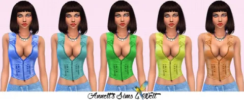 Silk Vest by Annettssims4welt, Sims 4 female clothes CC – image 2