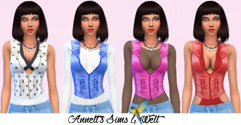 Silk Vest by Annettssims4welt, Sims 4 female clothes CC – image 4