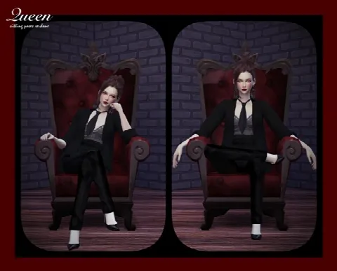 Queen Sitting Poses Set Re-edited