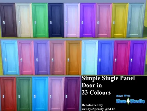 Simple Single-Panel Door-23 Colours