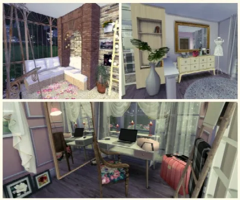 Pink House by Dinha Gamer, Sims 4 residential lots CC – image 2