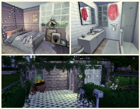 Pink House by Dinha Gamer, Sims 4 residential lots CC – image 3