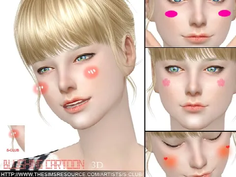 3D Blushing cartoon