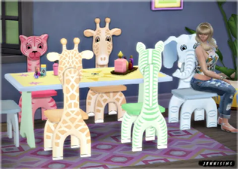 Safari for Kids functional chairs & dining table