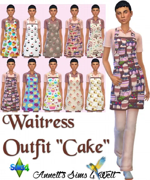 Waitress Outfit Cake