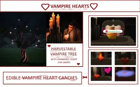 Harvestable Heart Tree and Edible Vampire Hearts