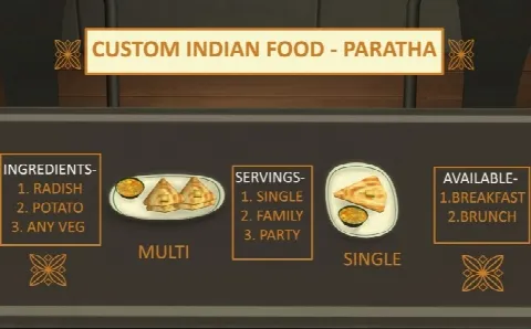 Custom Indian Food Paratha