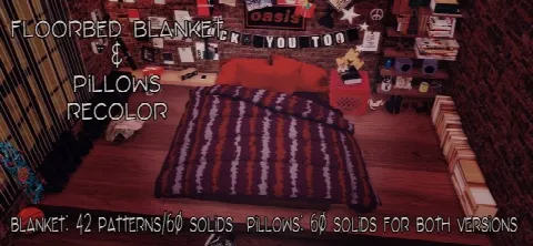 Floorbed Blanket & Pillows Recolor