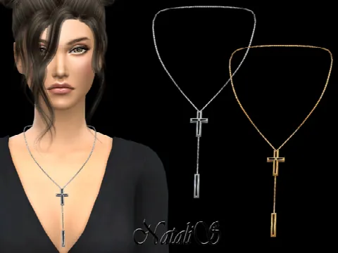 Cross Lariat Necklace