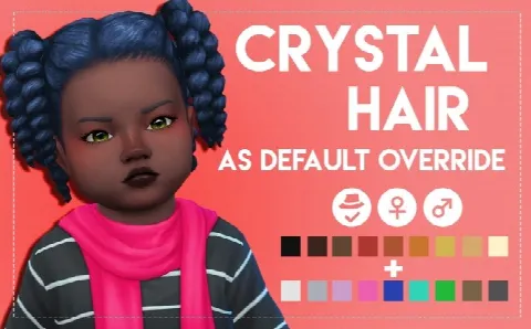 Crystal Hair As Default Override