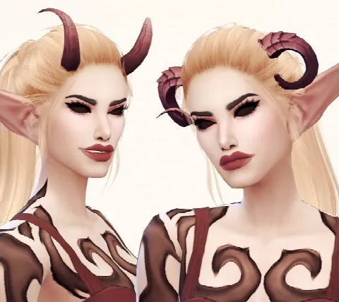 Lildari WoW Demon Hunter horns conversion (smaller version)