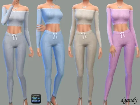 Ribbed Knit Lounge Set