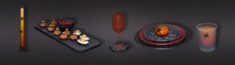 Spiders deco set