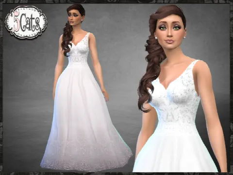 Sleeveless Wedding Gown 01