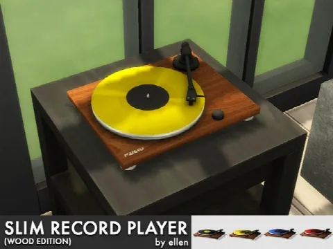 Slim Record Player Turntable (Wood edition)