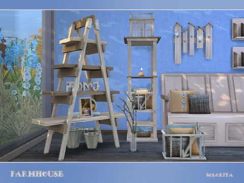 Modern farmhouse set by soloriya, Sims 4 furniture CC – image 2
