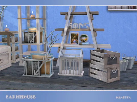 Modern farmhouse set by soloriya, Sims 4 furniture CC – image 3