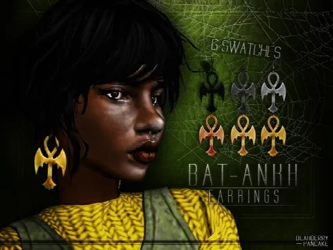 Bat-Ankh and Batman earrings