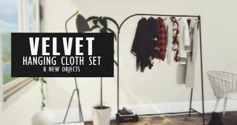 Velvet Hanging Clothes set