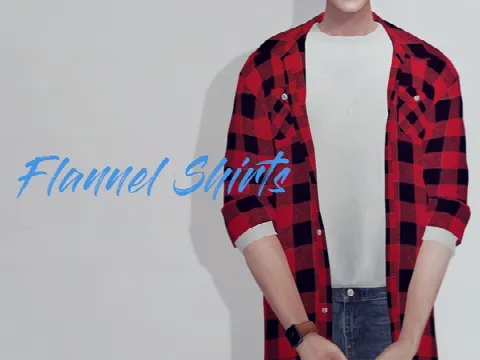 Long flannel shirts M