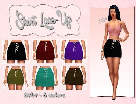 Lace-up skirt