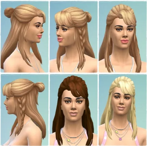 Half Up Messy Knot female hair