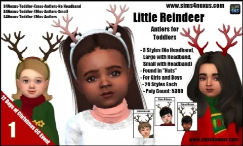 Little Reindeer antlers for toddlers