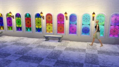 Stained Glass Windows with Rosettes