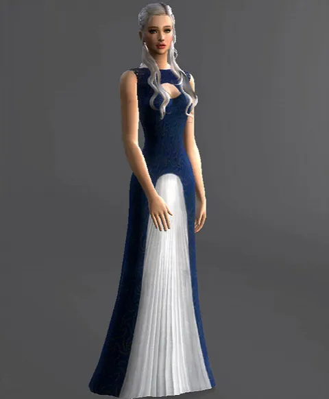 Blue Cutout Dress Daenerys Targaryen
